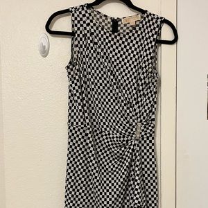 Michael Kors Black and White Midi Dress